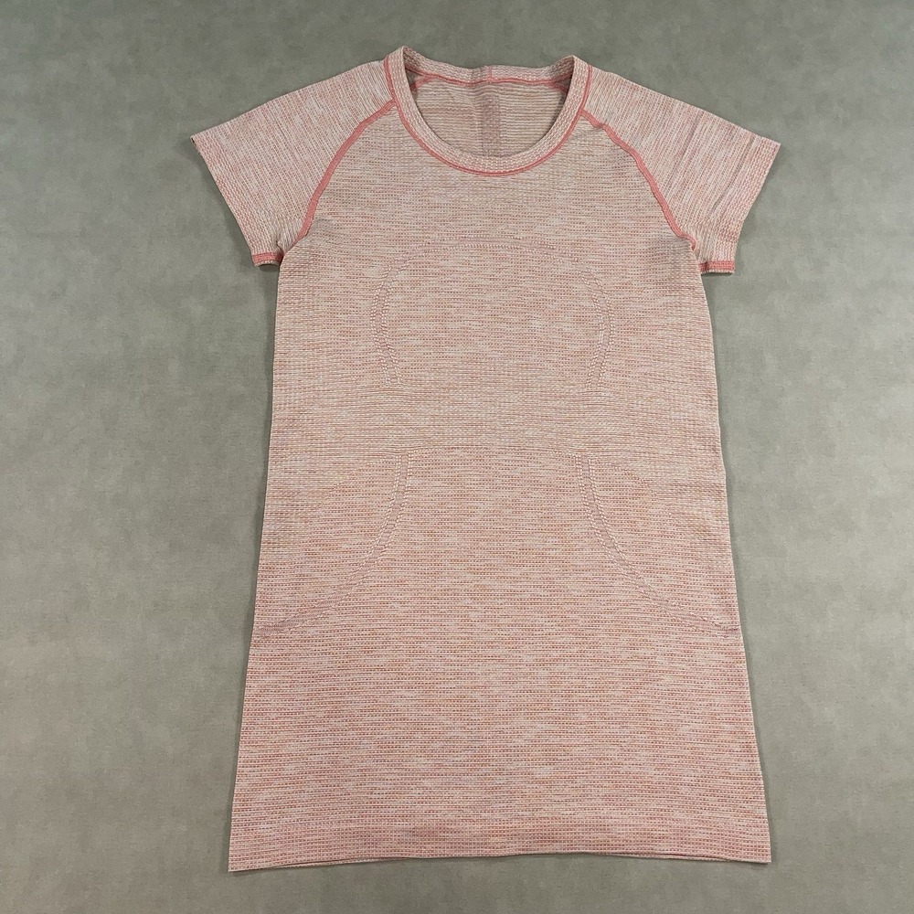 Lululemon Shirt Womens 6 Orange Swiftly Tech Short Sleeve Running Yoga Athletic